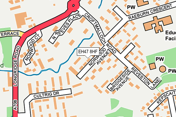 EH47 8HF map - OS OpenMap – Local (Ordnance Survey) EH47 8HF map - OS OpenMap – Local (Ordnance Survey)