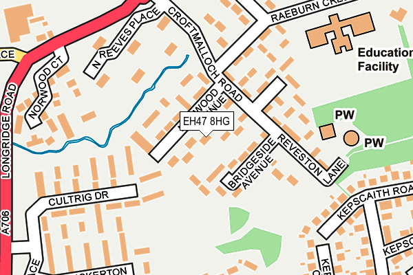 EH47 8HG map - OS OpenMap – Local (Ordnance Survey) EH47 8HG map - OS OpenMap – Local (Ordnance Survey)