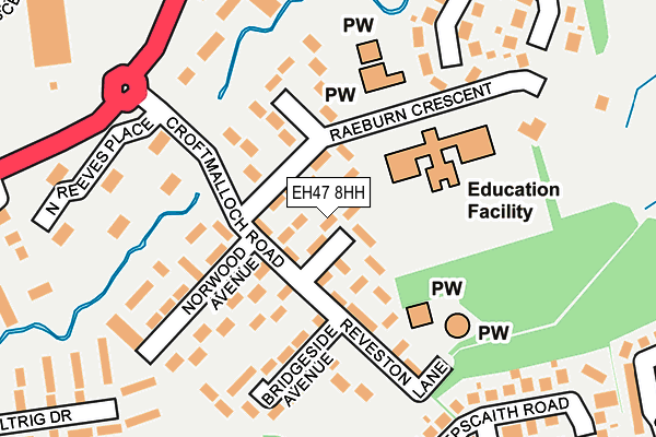 EH47 8HH map - OS OpenMap – Local (Ordnance Survey)