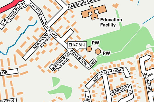 EH47 8HJ map - OS OpenMap – Local (Ordnance Survey) EH47 8HJ map - OS OpenMap – Local (Ordnance Survey)