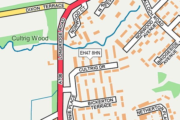 EH47 8HN map - OS OpenMap – Local (Ordnance Survey) EH47 8HN map - OS OpenMap – Local (Ordnance Survey)