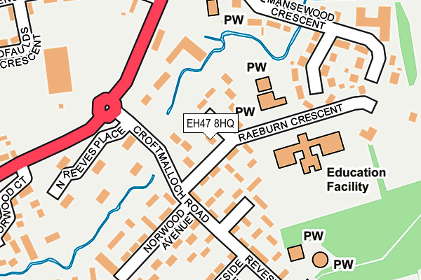 EH47 8HQ map - OS OpenMap – Local (Ordnance Survey) EH47 8HQ map - OS OpenMap – Local (Ordnance Survey)