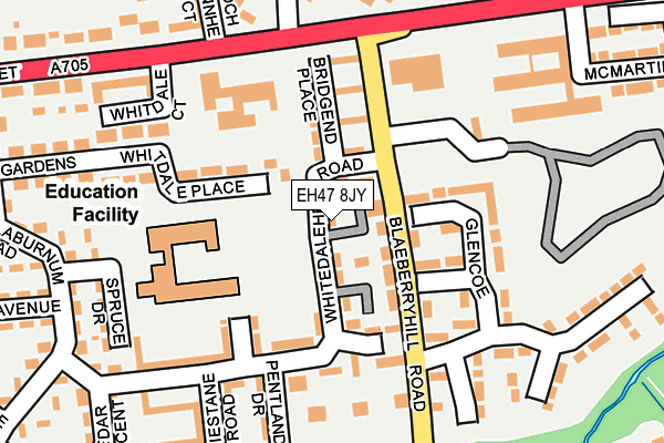 EH47 8JY map - OS OpenMap – Local (Ordnance Survey) EH47 8JY map - OS OpenMap – Local (Ordnance Survey)