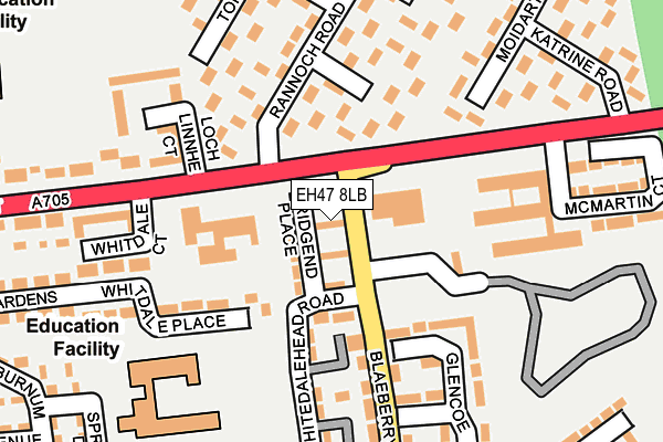 EH47 8LB map - OS OpenMap – Local (Ordnance Survey) EH47 8LB map - OS OpenMap – Local (Ordnance Survey)