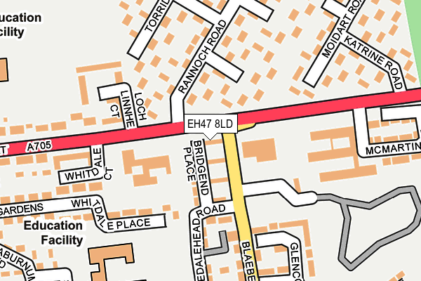 EH47 8LD map - OS OpenMap – Local (Ordnance Survey) EH47 8LD map - OS OpenMap – Local (Ordnance Survey)