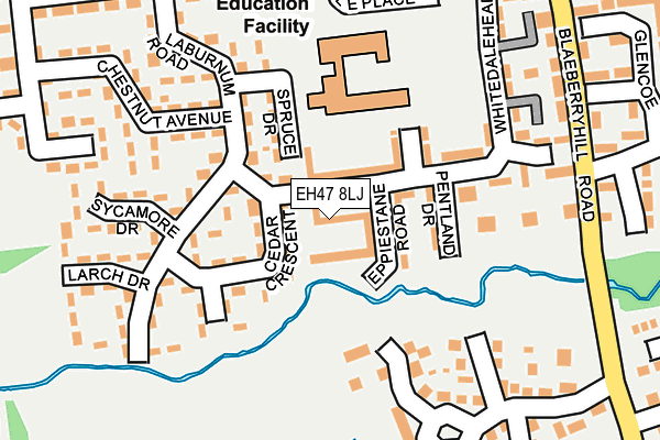 EH47 8LJ map - OS OpenMap – Local (Ordnance Survey) EH47 8LJ map - OS OpenMap – Local (Ordnance Survey)