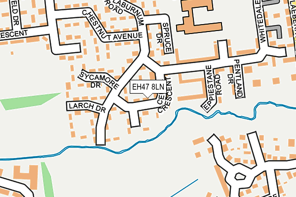 EH47 8LN map - OS OpenMap – Local (Ordnance Survey) EH47 8LN map - OS OpenMap – Local (Ordnance Survey)