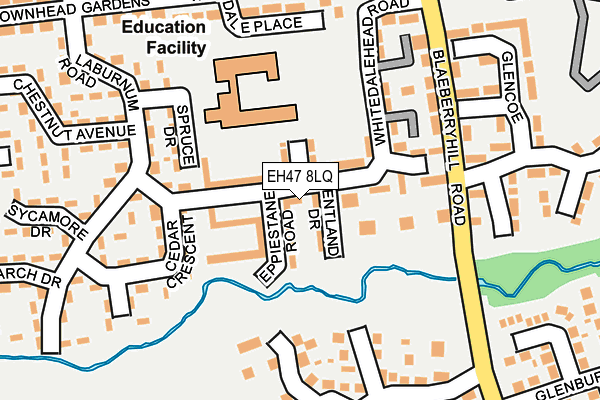 EH47 8LQ map - OS OpenMap – Local (Ordnance Survey) EH47 8LQ map - OS OpenMap – Local (Ordnance Survey)
