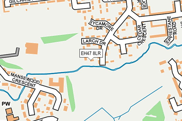 EH47 8LR map - OS OpenMap – Local (Ordnance Survey) EH47 8LR map - OS OpenMap – Local (Ordnance Survey)