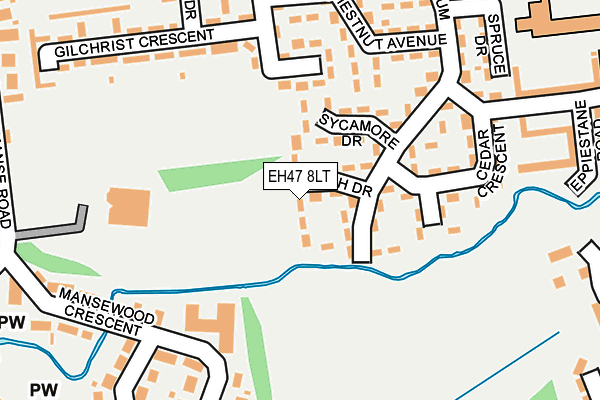 EH47 8LT map - OS OpenMap – Local (Ordnance Survey) EH47 8LT map - OS OpenMap – Local (Ordnance Survey)