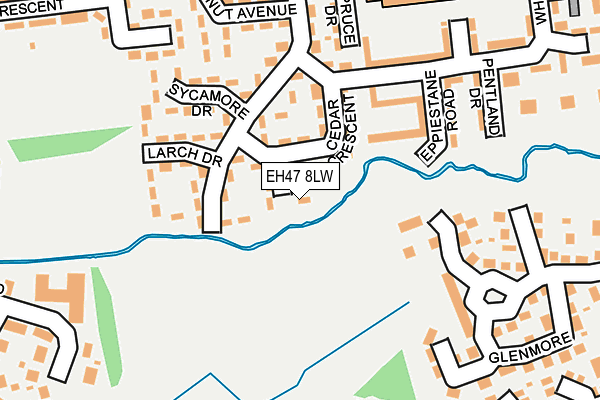EH47 8LW map - OS OpenMap – Local (Ordnance Survey) EH47 8LW map - OS OpenMap – Local (Ordnance Survey)