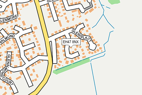 EH47 8NX map - OS OpenMap – Local (Ordnance Survey) EH47 8NX map - OS OpenMap – Local (Ordnance Survey)