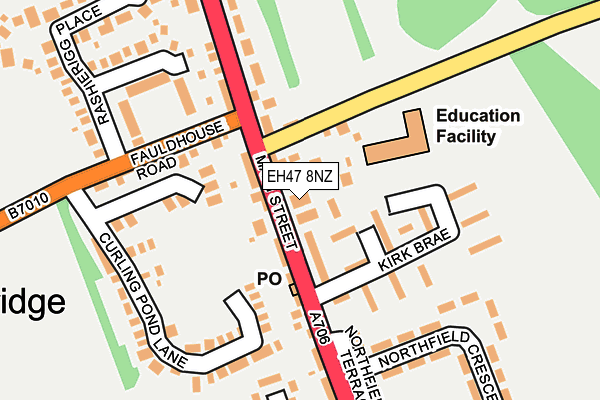 EH47 8NZ map - OS OpenMap – Local (Ordnance Survey) EH47 8NZ map - OS OpenMap – Local (Ordnance Survey)