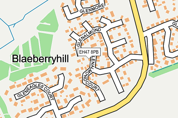 EH47 8PB map - OS OpenMap – Local (Ordnance Survey) EH47 8PB map - OS OpenMap – Local (Ordnance Survey)