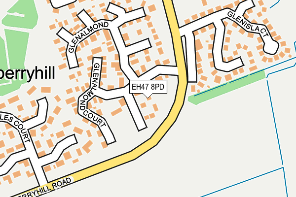 EH47 8PD map - OS OpenMap – Local (Ordnance Survey) EH47 8PD map - OS OpenMap – Local (Ordnance Survey)