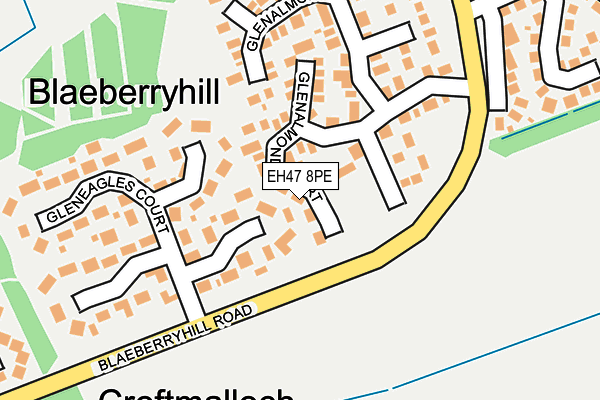 EH47 8PE map - OS OpenMap – Local (Ordnance Survey) EH47 8PE map - OS OpenMap – Local (Ordnance Survey)