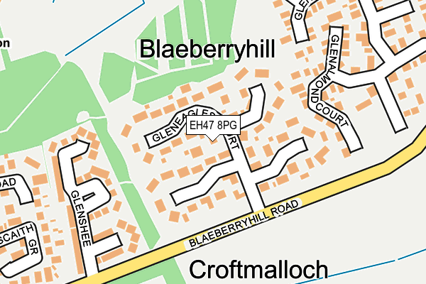 EH47 8PG map - OS OpenMap – Local (Ordnance Survey) EH47 8PG map - OS OpenMap – Local (Ordnance Survey)