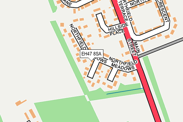 EH47 8SA map - OS OpenMap – Local (Ordnance Survey) EH47 8SA map - OS OpenMap – Local (Ordnance Survey)