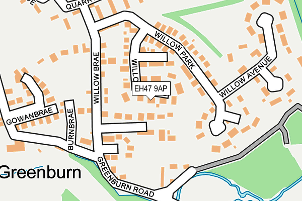 EH47 9AP map - OS OpenMap – Local (Ordnance Survey) EH47 9AP map - OS OpenMap – Local (Ordnance Survey)