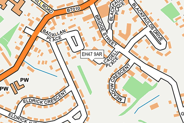 EH47 9AR map - OS OpenMap – Local (Ordnance Survey) EH47 9AR map - OS OpenMap – Local (Ordnance Survey)