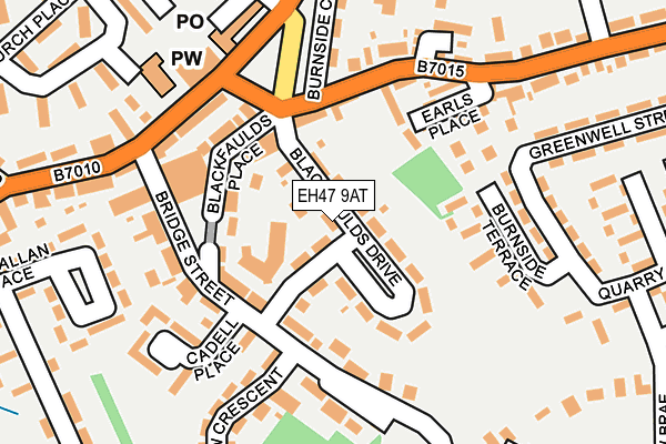 EH47 9AT map - OS OpenMap – Local (Ordnance Survey) EH47 9AT map - OS OpenMap – Local (Ordnance Survey)