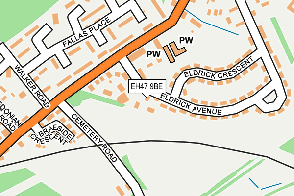 EH47 9BE map - OS OpenMap – Local (Ordnance Survey) EH47 9BE map - OS OpenMap – Local (Ordnance Survey)