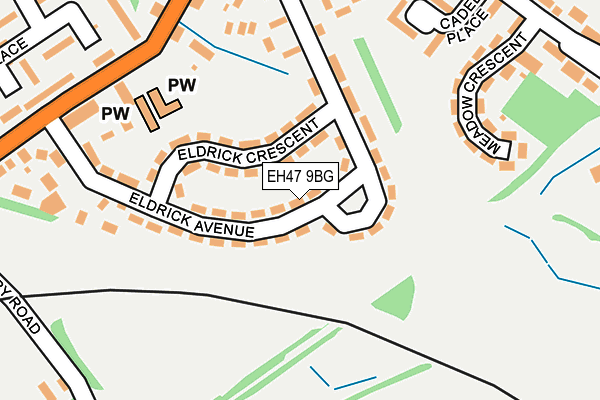 EH47 9BG map - OS OpenMap – Local (Ordnance Survey) EH47 9BG map - OS OpenMap – Local (Ordnance Survey)