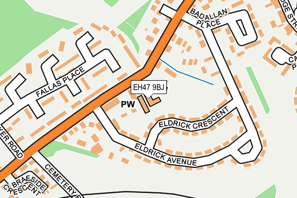 EH47 9BJ map - OS OpenMap – Local (Ordnance Survey) EH47 9BJ map - OS OpenMap – Local (Ordnance Survey)