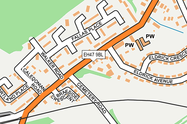 EH47 9BL map - OS OpenMap – Local (Ordnance Survey) EH47 9BL map - OS OpenMap – Local (Ordnance Survey)
