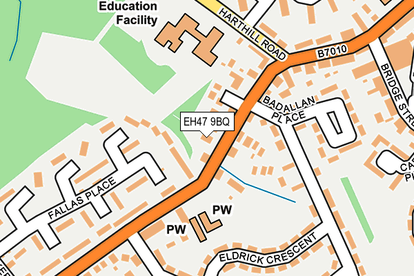 EH47 9BQ map - OS OpenMap – Local (Ordnance Survey) EH47 9BQ map - OS OpenMap – Local (Ordnance Survey)