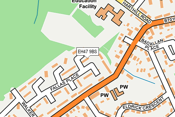 EH47 9BS map - OS OpenMap – Local (Ordnance Survey) EH47 9BS map - OS OpenMap – Local (Ordnance Survey)