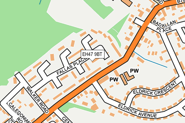 EH47 9BT map - OS OpenMap – Local (Ordnance Survey) EH47 9BT map - OS OpenMap – Local (Ordnance Survey)
