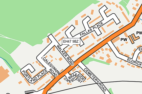 EH47 9BZ map - OS OpenMap – Local (Ordnance Survey) EH47 9BZ map - OS OpenMap – Local (Ordnance Survey)