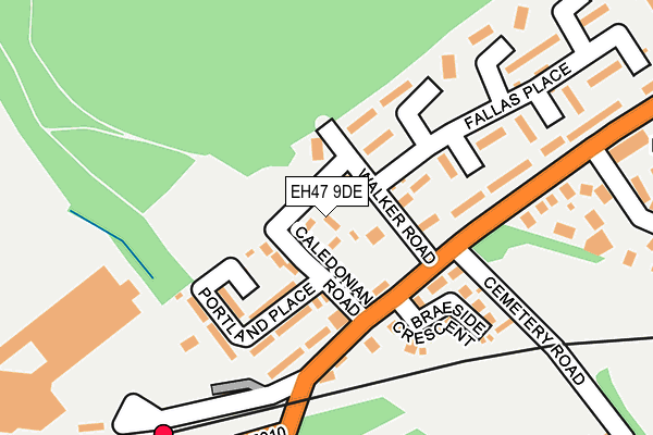 EH47 9DE map - OS OpenMap – Local (Ordnance Survey) EH47 9DE map - OS OpenMap – Local (Ordnance Survey)