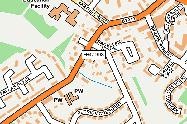 EH47 9DS map - OS OpenMap – Local (Ordnance Survey) EH47 9DS map - OS OpenMap – Local (Ordnance Survey)