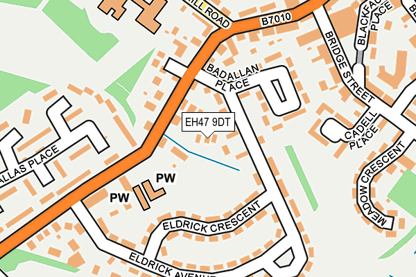 EH47 9DT map - OS OpenMap – Local (Ordnance Survey) EH47 9DT map - OS OpenMap – Local (Ordnance Survey)