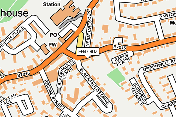 EH47 9DZ map - OS OpenMap – Local (Ordnance Survey) EH47 9DZ map - OS OpenMap – Local (Ordnance Survey)