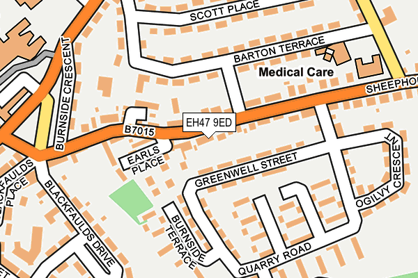 EH47 9ED map - OS OpenMap – Local (Ordnance Survey) EH47 9ED map - OS OpenMap – Local (Ordnance Survey)