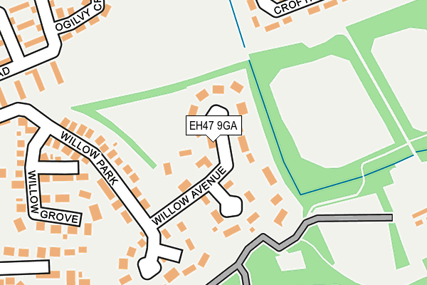 EH47 9GA map - OS OpenMap – Local (Ordnance Survey) EH47 9GA map - OS OpenMap – Local (Ordnance Survey)