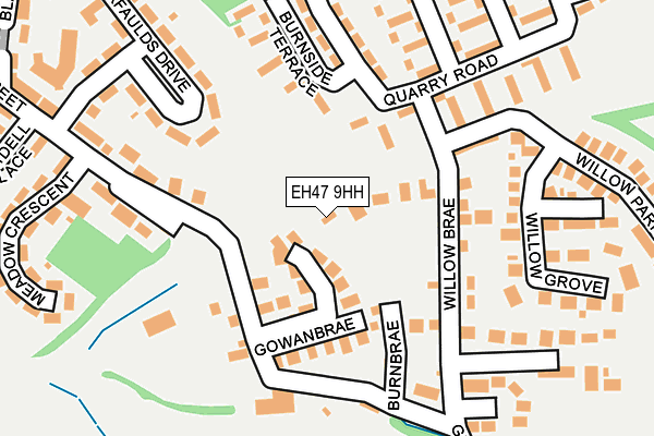 EH47 9HH map - OS OpenMap – Local (Ordnance Survey) EH47 9HH map - OS OpenMap – Local (Ordnance Survey)