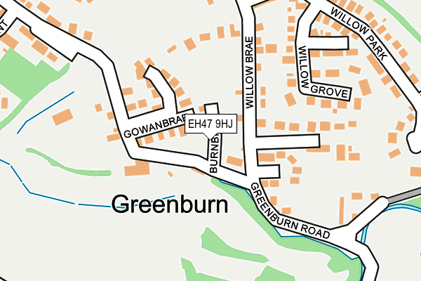 EH47 9HJ map - OS OpenMap – Local (Ordnance Survey) EH47 9HJ map - OS OpenMap – Local (Ordnance Survey)