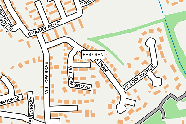 EH47 9HN map - OS OpenMap – Local (Ordnance Survey) EH47 9HN map - OS OpenMap – Local (Ordnance Survey)
