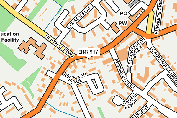 EH47 9HY map - OS OpenMap – Local (Ordnance Survey) EH47 9HY map - OS OpenMap – Local (Ordnance Survey)