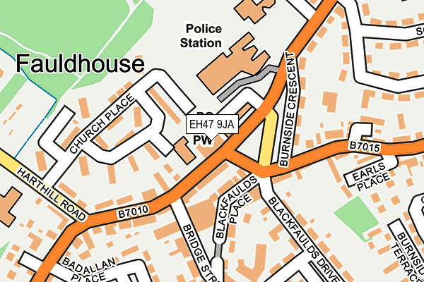 EH47 9JA map - OS OpenMap – Local (Ordnance Survey) EH47 9JA map - OS OpenMap – Local (Ordnance Survey)