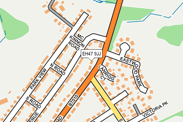 EH47 9JJ map - OS OpenMap – Local (Ordnance Survey) EH47 9JJ map - OS OpenMap – Local (Ordnance Survey)