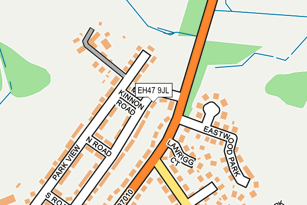 EH47 9JL map - OS OpenMap – Local (Ordnance Survey) EH47 9JL map - OS OpenMap – Local (Ordnance Survey)