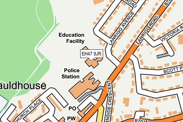EH47 9JR map - OS OpenMap – Local (Ordnance Survey) EH47 9JR map - OS OpenMap – Local (Ordnance Survey)