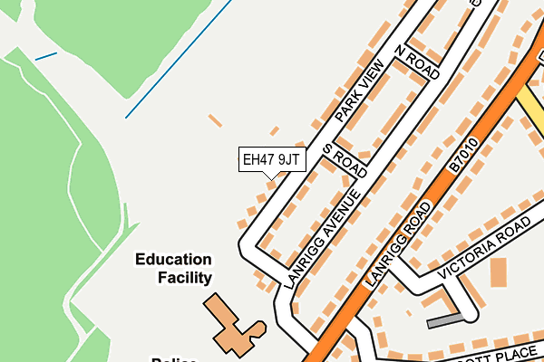 EH47 9JT map - OS OpenMap – Local (Ordnance Survey) EH47 9JT map - OS OpenMap – Local (Ordnance Survey)