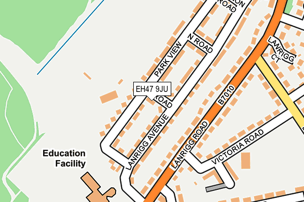 EH47 9JU map - OS OpenMap – Local (Ordnance Survey) EH47 9JU map - OS OpenMap – Local (Ordnance Survey)