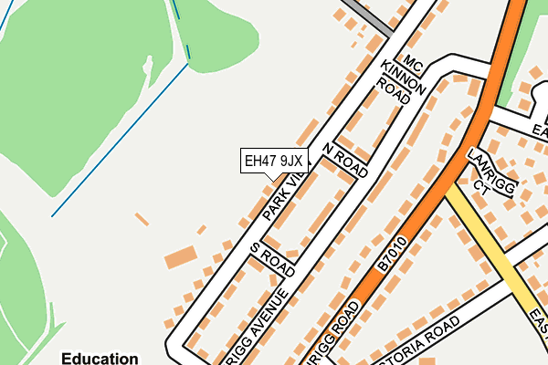 EH47 9JX map - OS OpenMap – Local (Ordnance Survey) EH47 9JX map - OS OpenMap – Local (Ordnance Survey)